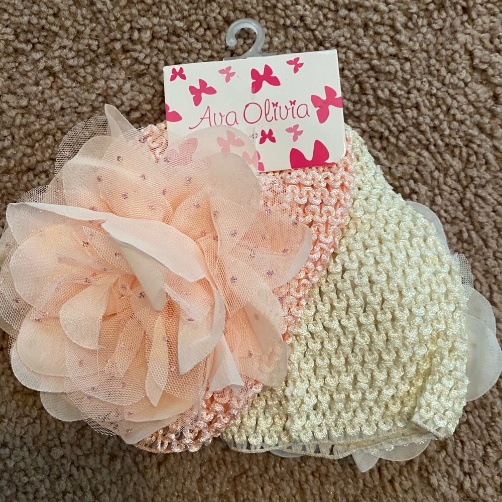 Brand new baby girl flower hats